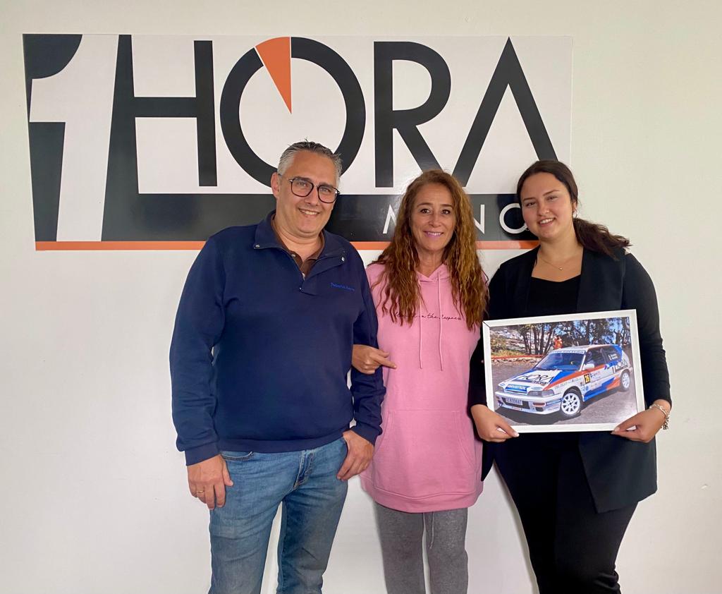 Videoreport Canarias patrocina al equipo de rally de Alexis Acosta y su hija Daniela